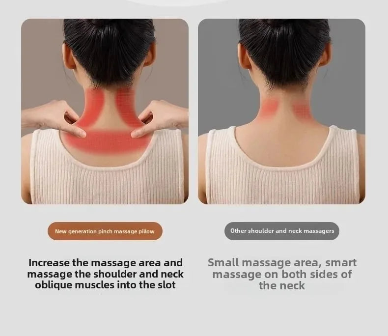Oreiller de Massage Électrique Chauffant JAIYORL – Shiatsu Sans Fil pour Cou, Trapèzes, Dos, Taille et Jambes