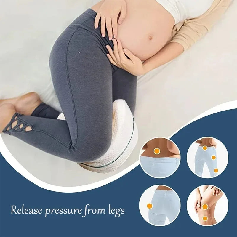 Oreiller de Jambe en Mousse à Mémoire – Coussin Orthopédique Anti-Sciatique pour Soulager le Dos, les Jambes et Améliorer la Circulation