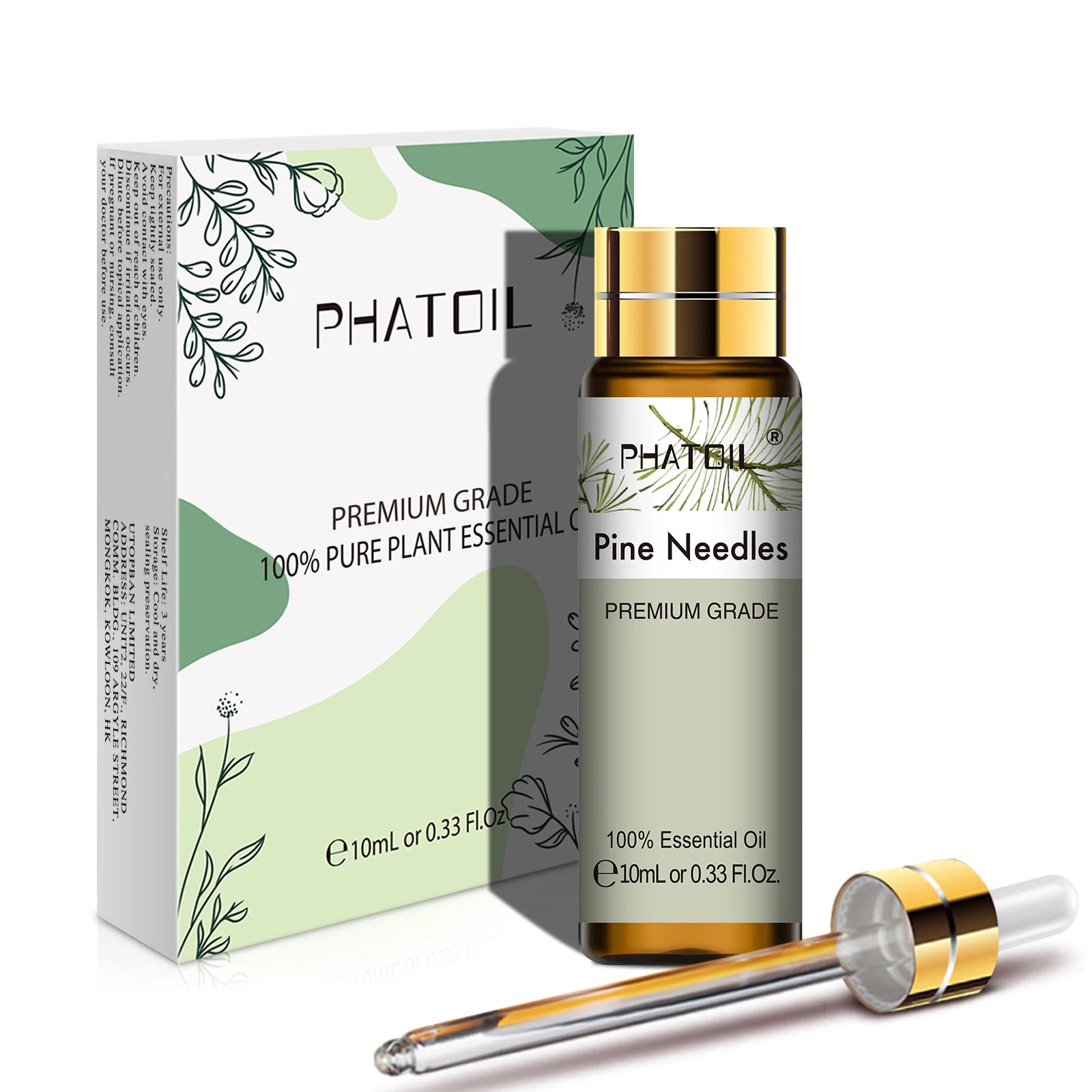 PHATOIL Huiles Essentielles 10ml – Rose, Vanille, Néroli, Menthe Verte | Huile Naturelle Pure pour Diffuseur, Massage, Bougies et Soins
