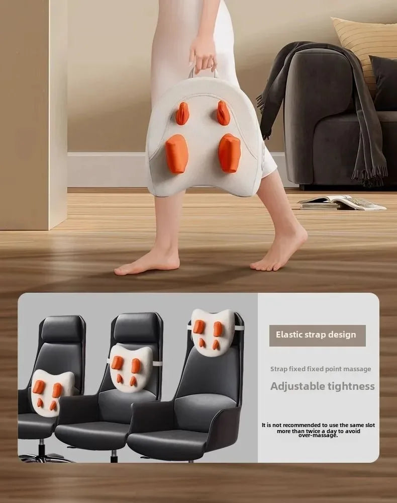 Oreiller de Massage Électrique Chauffant JAIYORL – Shiatsu Sans Fil pour Cou, Trapèzes, Dos, Taille et Jambes