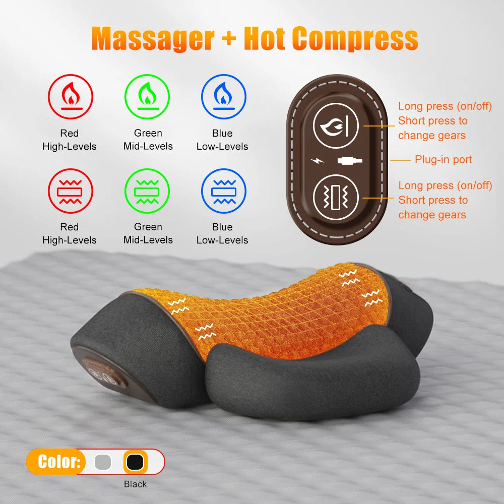Oreiller de Cou Massant Électrique – In Fresh Plus | Soulagement Cervical & Détente
