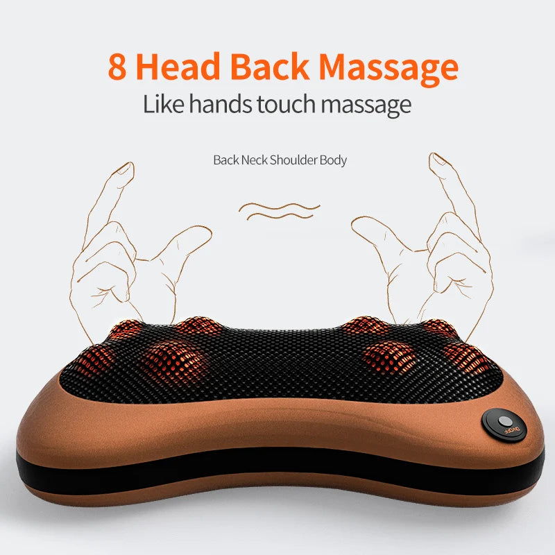 Châle de Massage Cervical Chauffant – Shiatsu 3D pour Cou, Épaules, Dos et Trapèzes