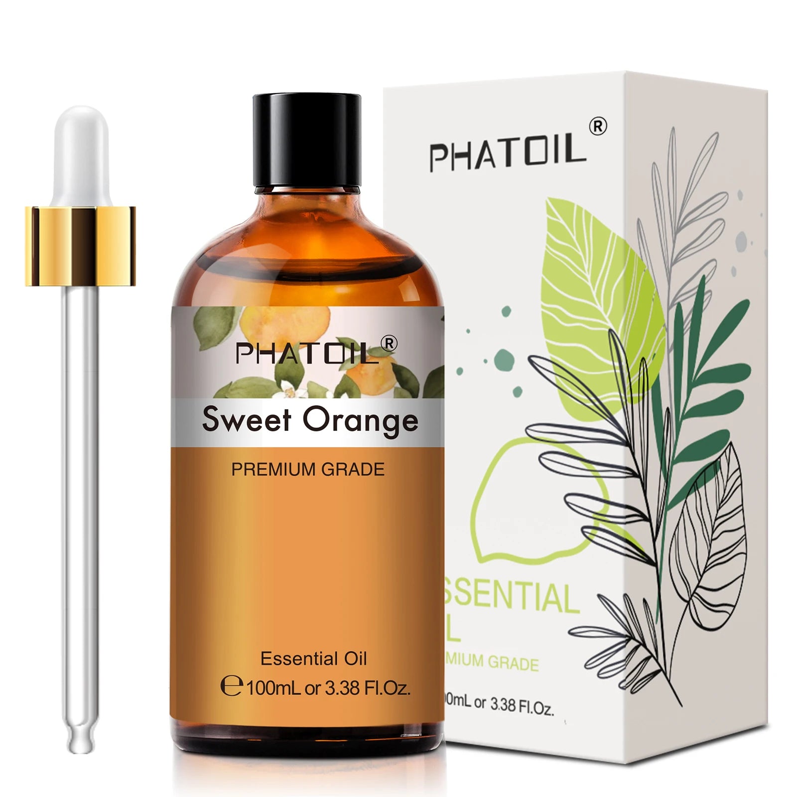 PHATOIL Huiles Essentielles 100ml – Lavande, Jasmin, Vanille, Eucalyptus | Huile Naturelle Pure pour Diffuseur, Bougie, Massage et Relaxation