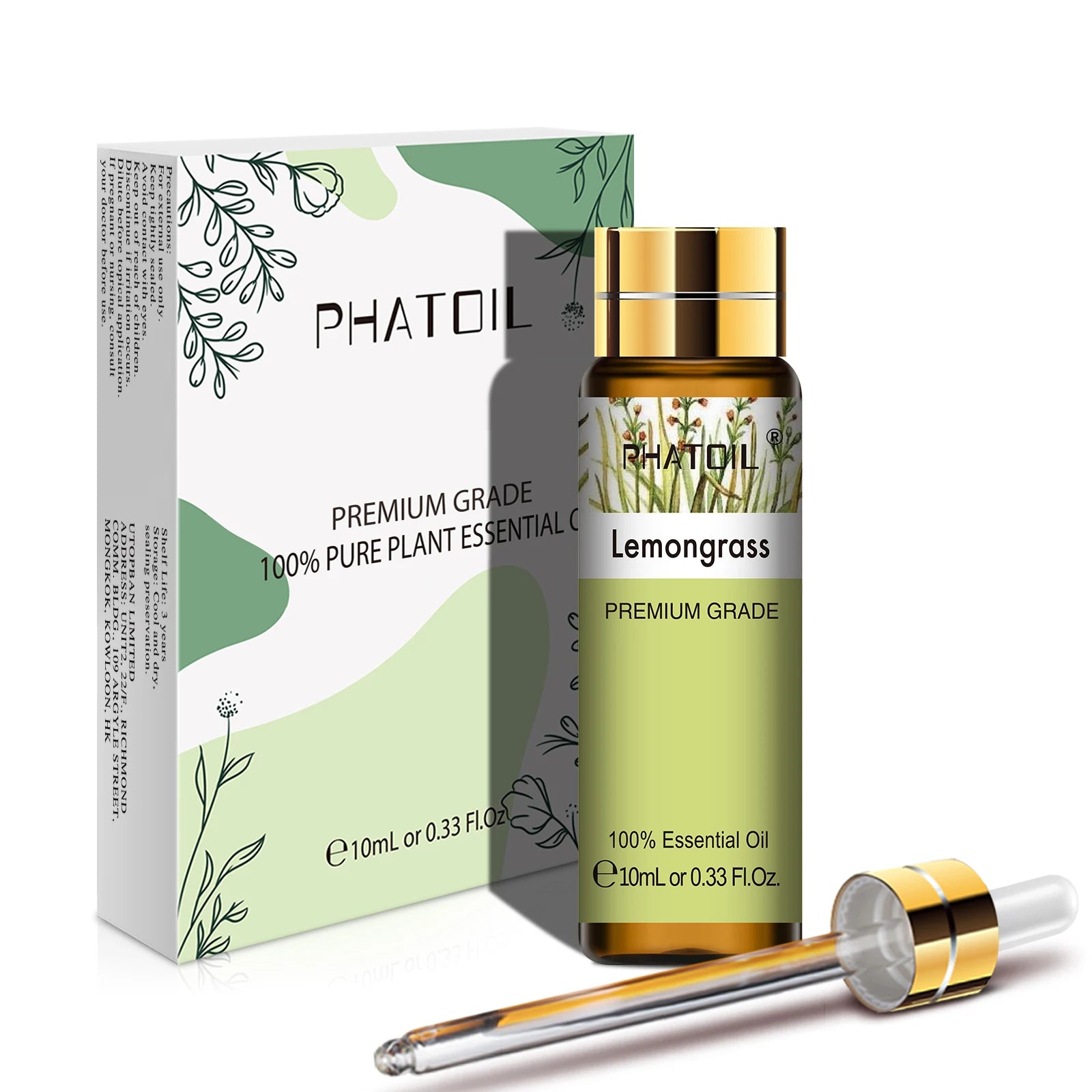 PHATOIL Huiles Essentielles 10ml – Rose, Vanille, Néroli, Menthe Verte | Huile Naturelle Pure pour Diffuseur, Massage, Bougies et Soins