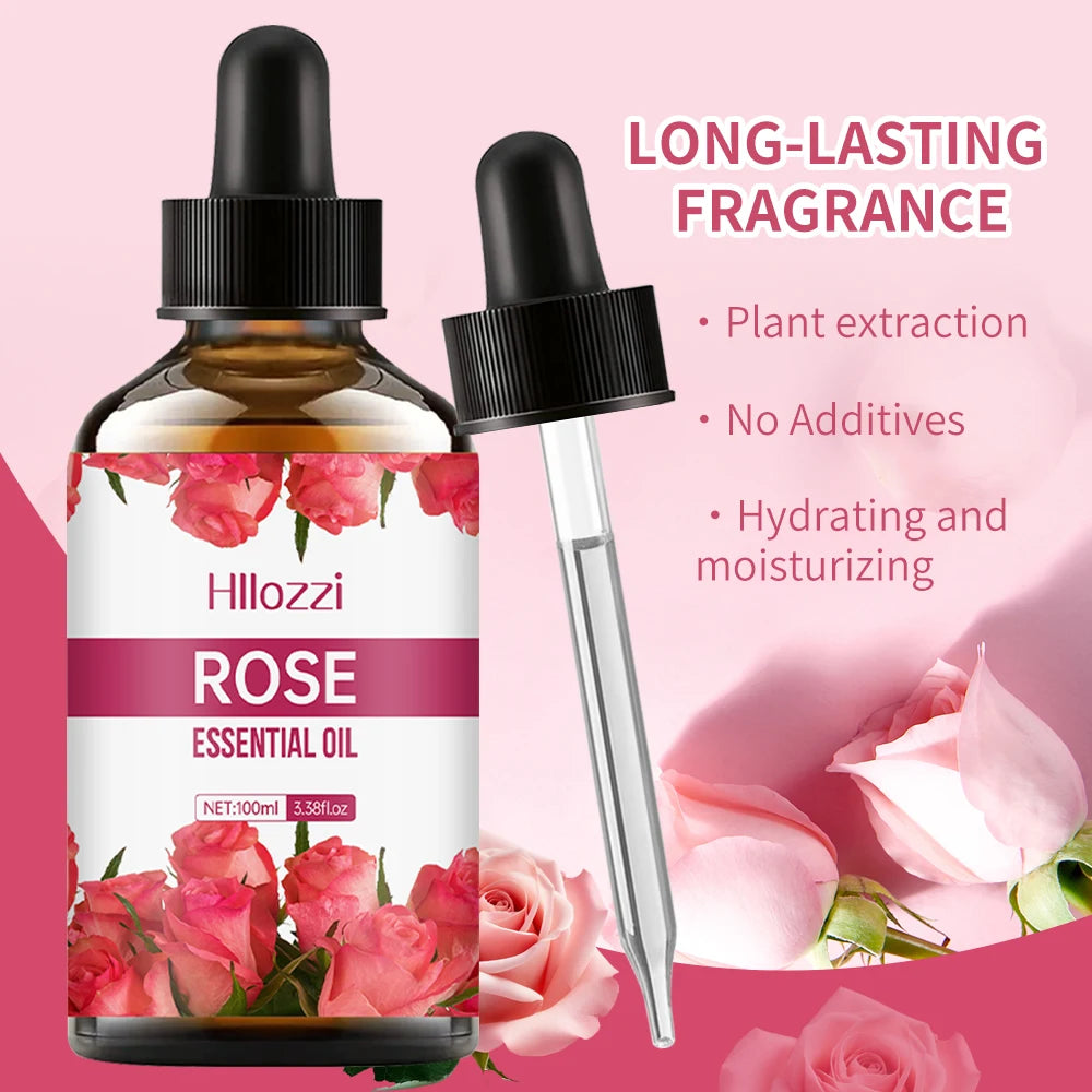 Huile Essentielle de Rose – Soin Visage & Corps, Hydratante, Massage Relaxant & Aromathérapie - BeRelaxFance