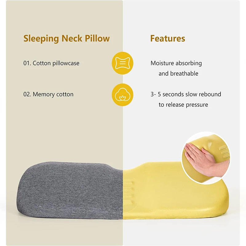 Oreiller Cervical Contour Mémoire de Forme – Sommeil Réparateur