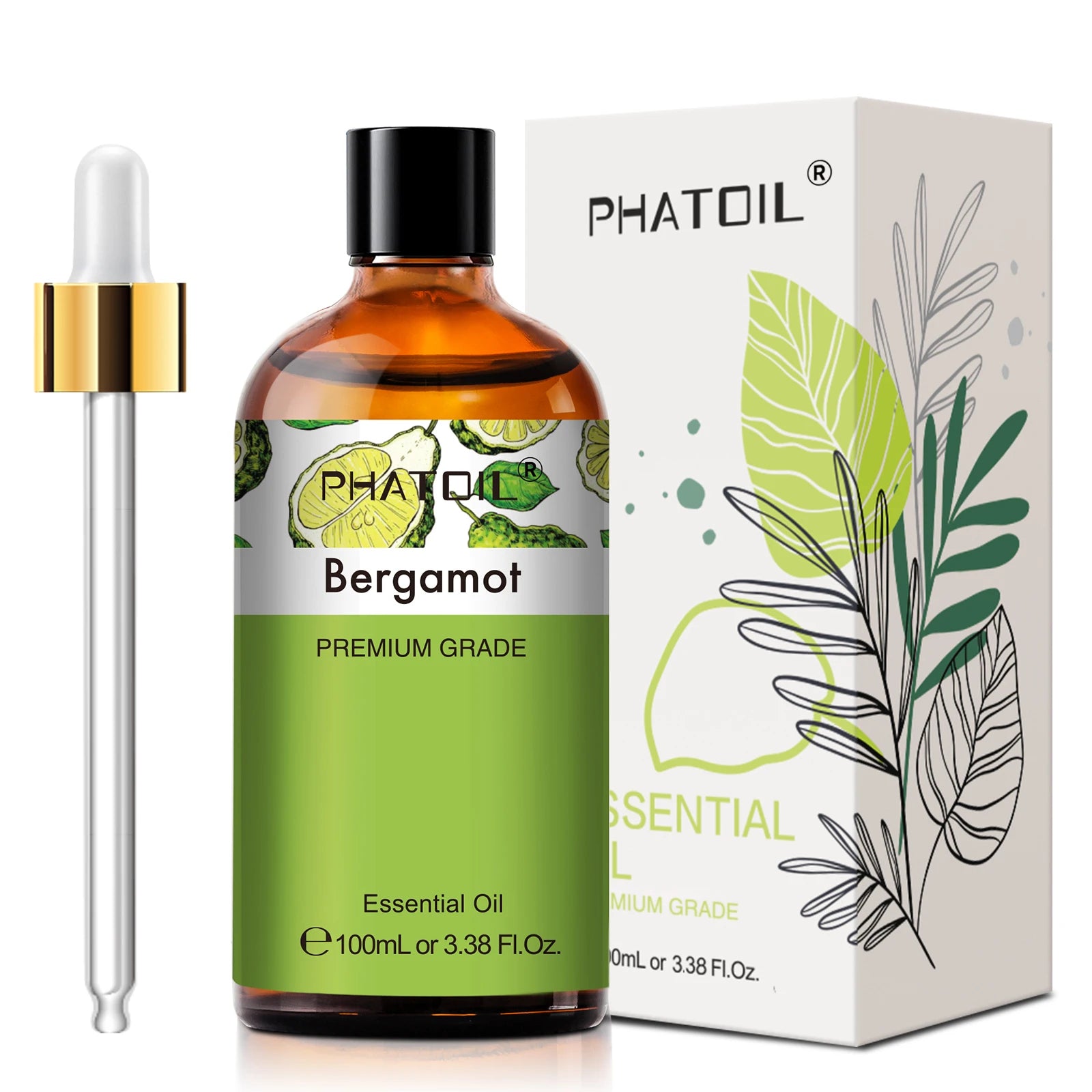 PHATOIL Huiles Essentielles 100ml – Lavande, Jasmin, Vanille, Eucalyptus | Huile Naturelle Pure pour Diffuseur, Bougie, Massage et Relaxation
