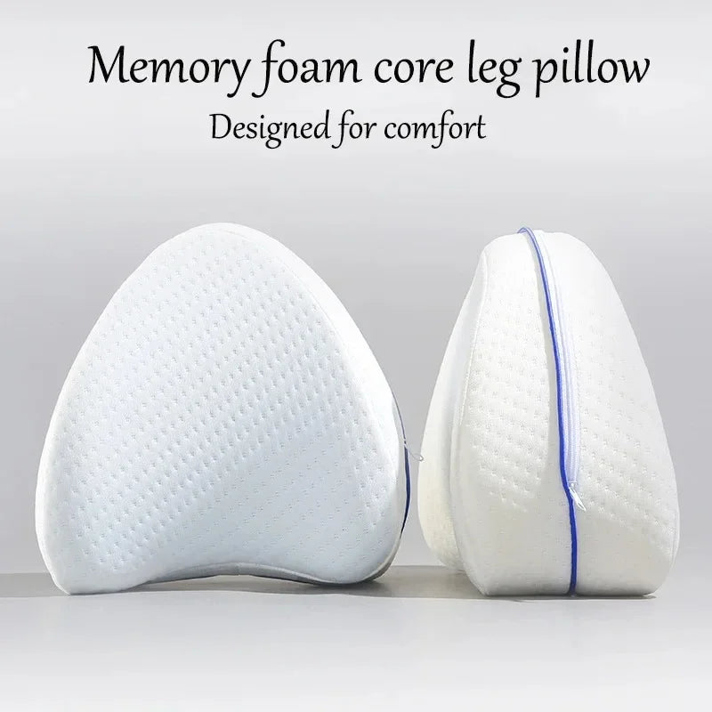 Oreiller de Jambe en Mousse à Mémoire – Coussin Orthopédique Anti-Sciatique pour Soulager le Dos, les Jambes et Améliorer la Circulation