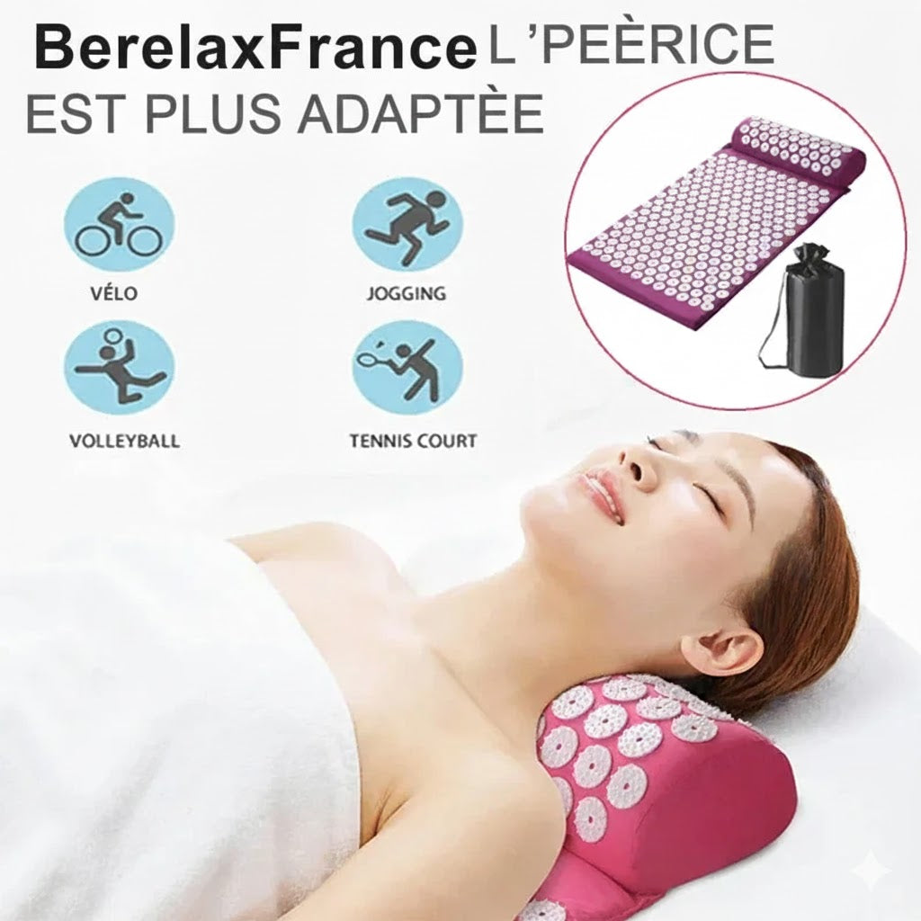 Tapis d’Acupression avec Coussin | Soulage Stress & Douleurs